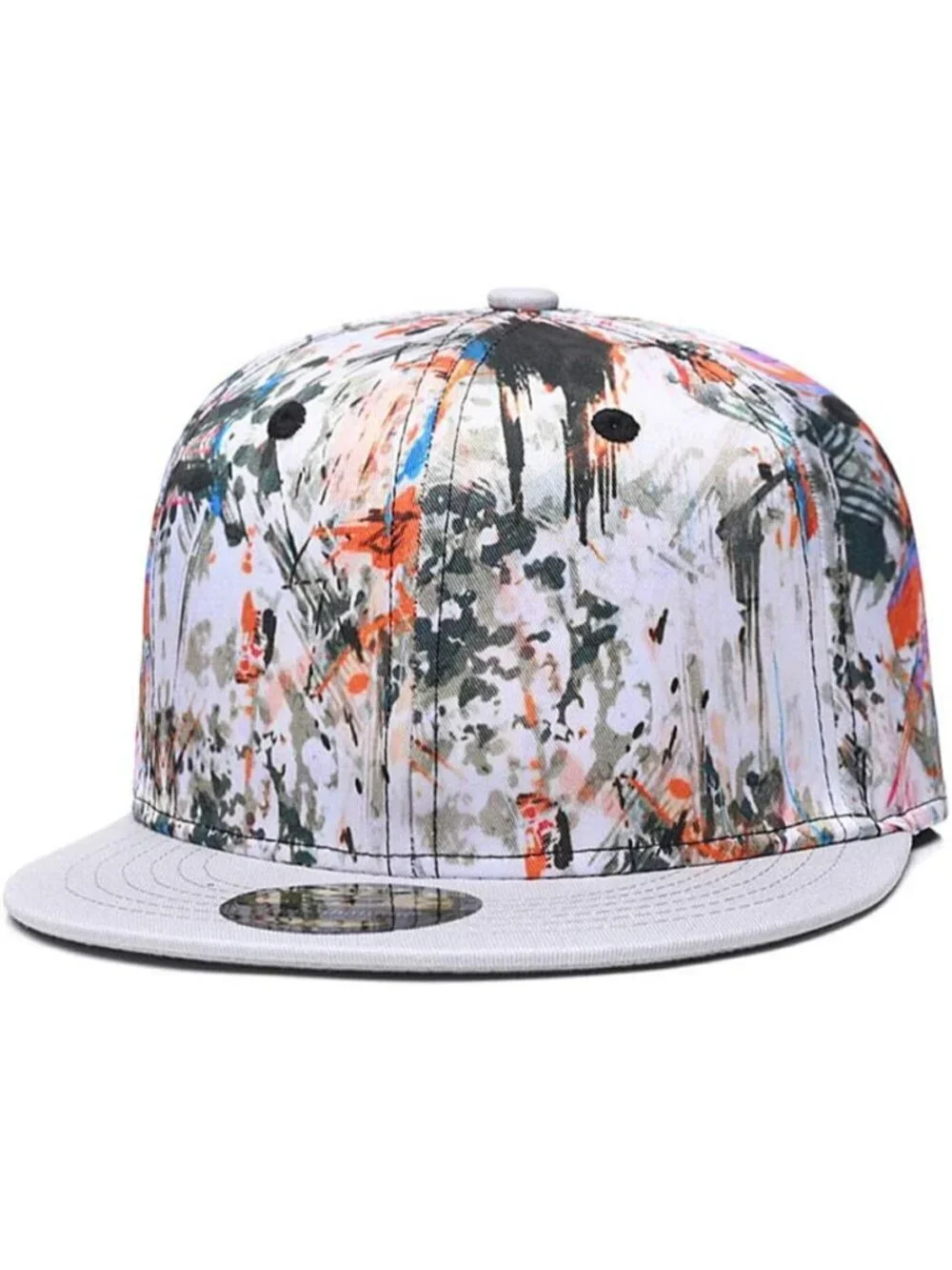 Unisex Beige Snapback Hat Hip Hop Style Colorful Adjustable Baseball Cap